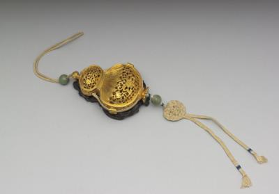 图片[2]-Gilt gourd-shaped fragrance pouch, Qing dynasty (1644-1911)-China Archive